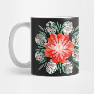 Desert Cactus Flower Moons Mandala Negative Painting Mug